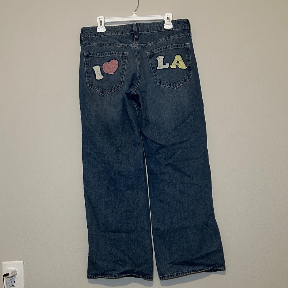 Hollister Low Rise Baggy Jeans with Colorful Pockets